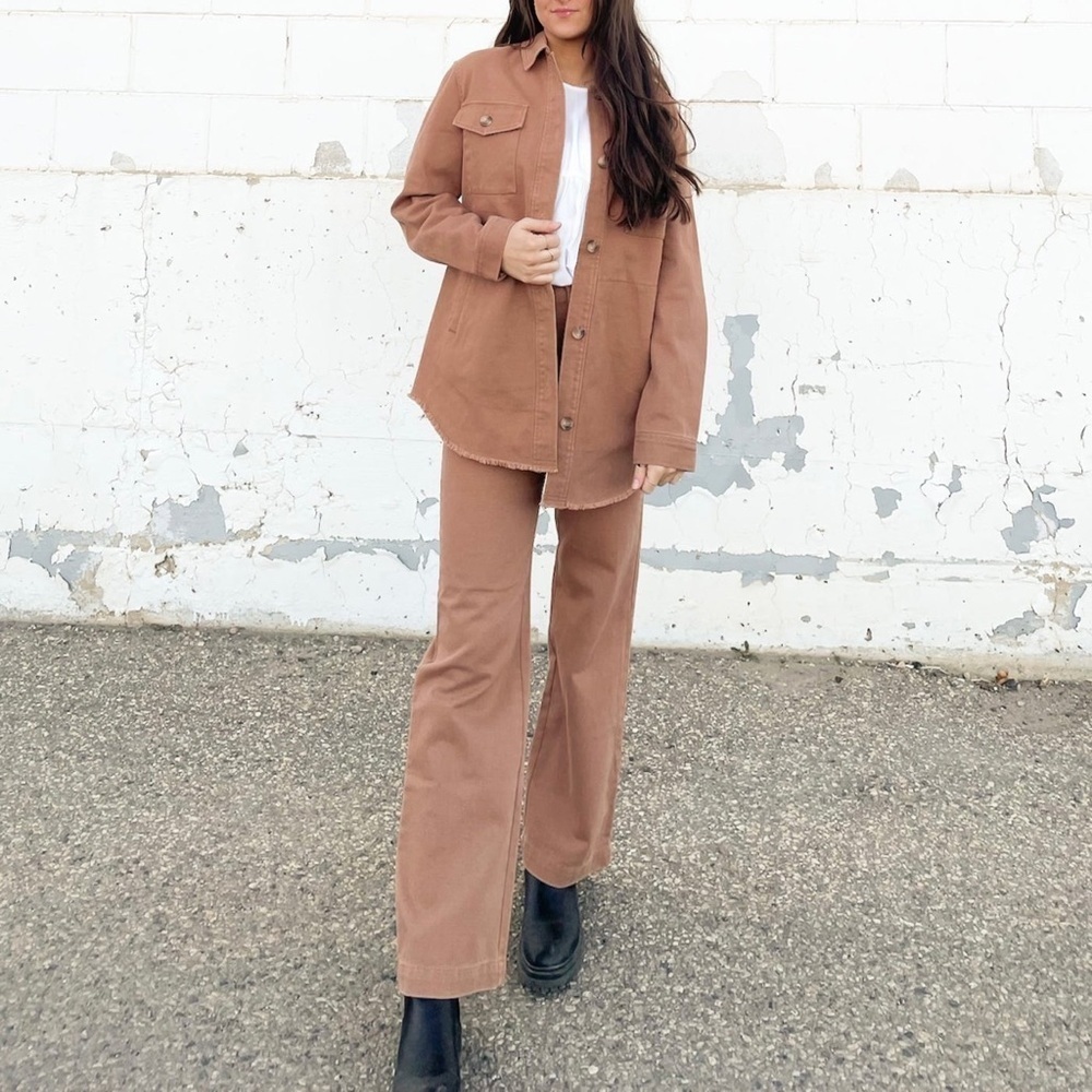 Gentle Fawn Fulton Pants | Latte- High Rise Wide Leg Pants- Size 4